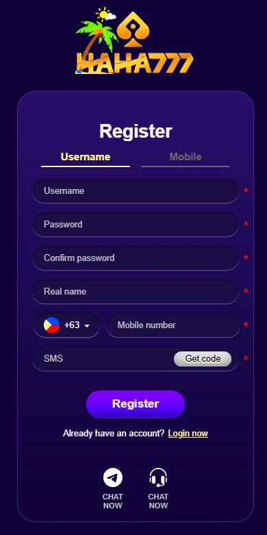 Haha777 register